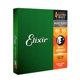 Elixir Bass Guitar Sets Ultra-Thin Nanoweb Coating Long Scale, 4 String - Super Light (0.040 - 0.095)