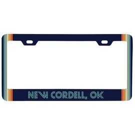 New Cordell Oklahoma Car Metal License Plate Frame Retro Design