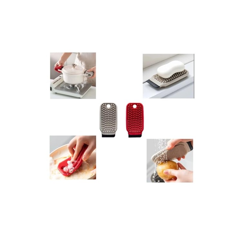 Multifunctional Silicone Fruit & Vegetable Cleaning Brush -2PCS