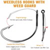 30PCS Wacky Rig Hooks Weedless Hooks Wacky Worm Hooks Weedless