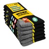 SOXCO WORK - Calcetines para hombre, longitud redonda, color negro,