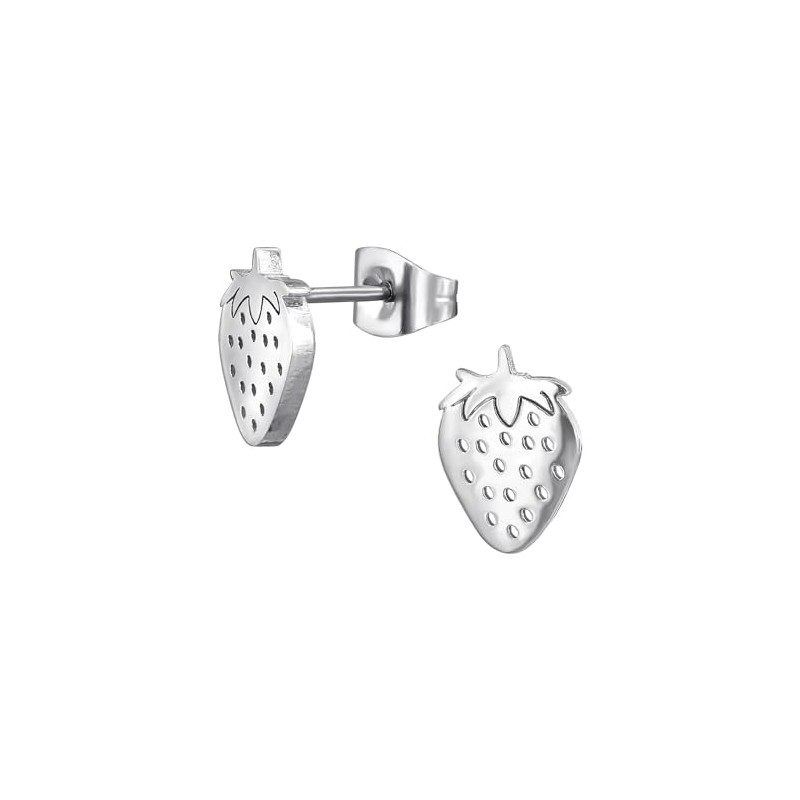 Strawberry Earrings - Stainless Steel Studs