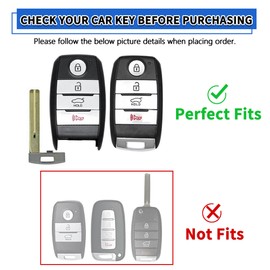 TOMALL for Kia Key Fob Cover with Keychain 4 Buttons Soft TPU Key Fob Protector Compatible with Kia Optima Soul Sportage Sorento Forte Rio NIRO Car Key Cover, White