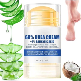 Crema Hidratante con Urea 60 para Pies,Elimina Callos y Suaviza la Piel -Repara Talones Agrietados y Piel Seca, Loción en Barra para Manos, Absorción Rápida sin Residuos Grasos. (1 Pcs)