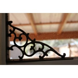 Vintage Victorian Era Mailbox Post Accent Bracket Elegant Design Cast Iron, 7 1/8", B-01 6 Items