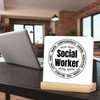 Social Worker Gifts, Social Worker Desk Decor Acrylic Desk Plaque