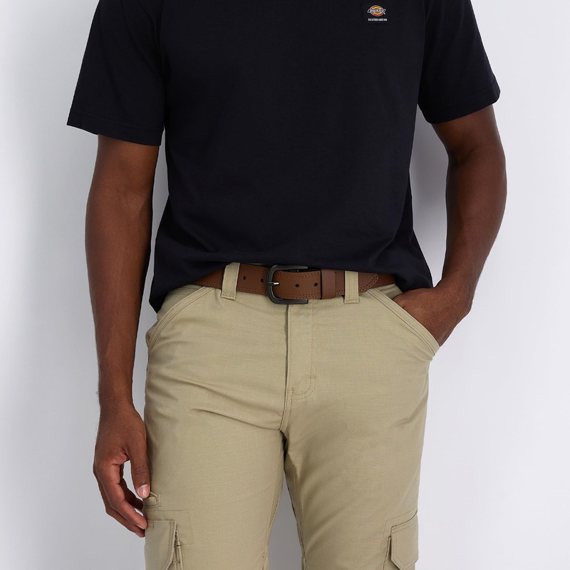 Dickies Men's Casual Leather Belt, Tan, 38