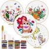 TINDTOP Embroidery Kit for Adults, Cute Cat Embroidery Practice Kits