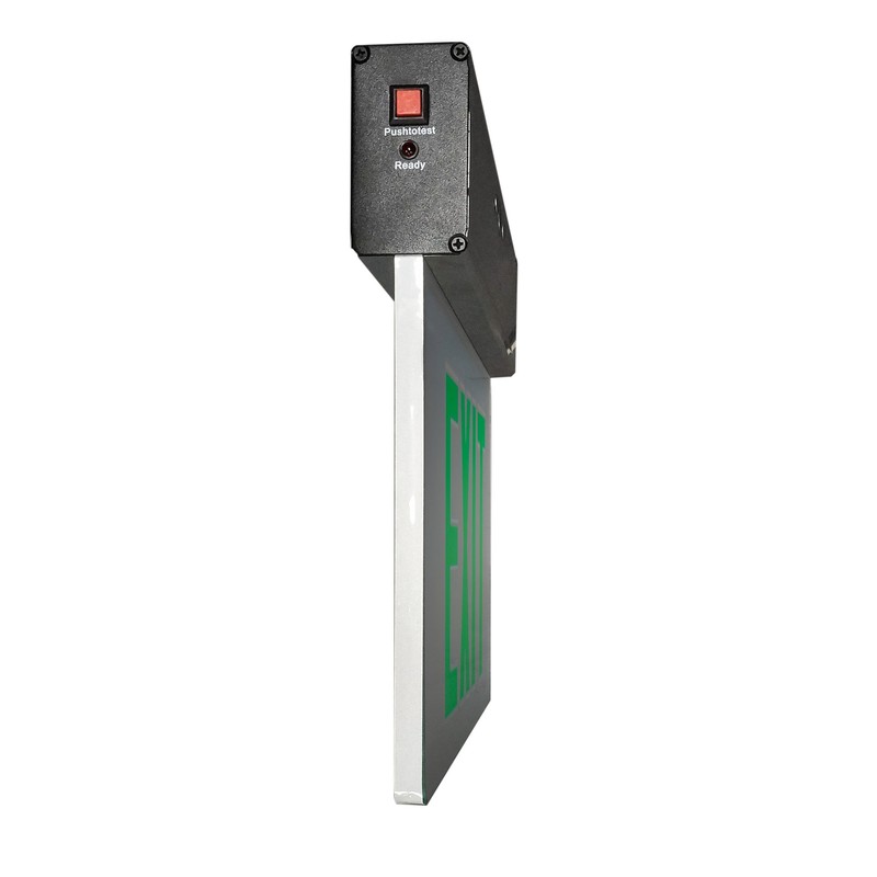 NICOR Lighting LED Emergency Exit Sign, Mirrored with Green Lettering