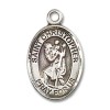 Bliss Sterling Silver Saint Christopher Medal Pendant Necklace 18" Chain