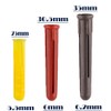 UKCable-Ties 400x Assorted Wall Plugs Heavy Duty Fixings. Red, Yellow