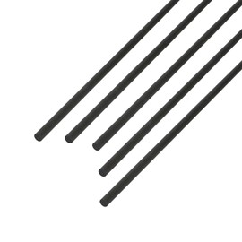 Ohamtes 5Pcs 1mm diameter carbon fiber rod, solid frosted rod length 200mm, used for kite, remote control aircraft, DIY article frame or support rod