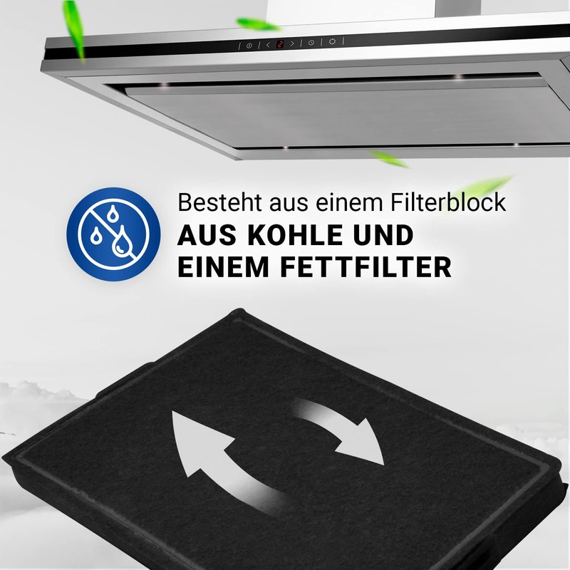 VIOKS Cooker Hood / Activated Carbon Filter Set of 2