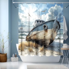 GXUNNAA Shower Curtain 150 x 180,Polyester Fabric Washable Shower Curtain with 12 Hooks,Waterproof Bathroom Shower Curtain,Shower Curtains for Bathroom,Quick Dry(150x180cm)