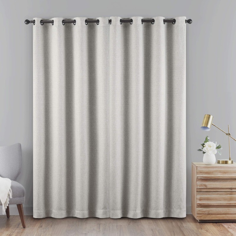 ECLIPSE Cara Grommet Top Curtains for Bedroom, Single Panel, 50"