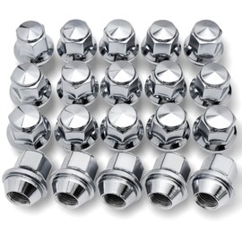20PCS M14*1.5 Lug Nuts - 13/16" 21mm Hex 36mm Length - Chrome Factory Style Wheel Nut for 2015-2021 Ford Mustang Explorer Edge Fusion/Lincoln MKZ MKX Aviator 611-007 ACPZ-1012-D ACPZ-1012-M