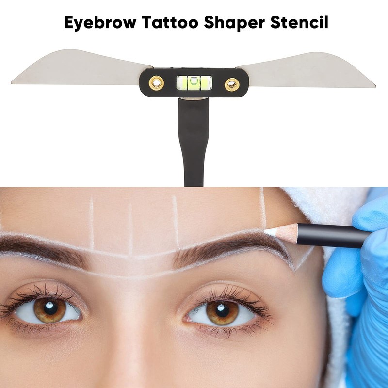 Eyebrow balance ruler stencils, eyebrow tattoo shaping template, eyebrow tattoo