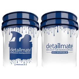 Detailmate GritGUARD US Gallons Wash Bucket 5 GAL (approx. 20 Litres) White, GritGUARD Bucket Insert Blue GRIT Guard Wash Bucket 5 Gallon Reinforced Extra Thick Wall Suitable for Lid Gamma Seal LID