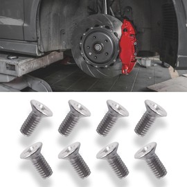 HEVLE 8pcs Stainless Steel Brake Disc Rotor Screws, Car Brake Disc Rotor Screws, 93600-06014-0H Disc Brake Caliper Tool Set for Front and Rear Compatible with Acura, Honda, Kia, Hyundai (8PCS)