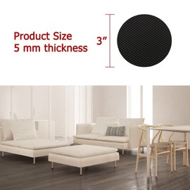 Non Slip Furniture Pads -20 pcs 3" Furniture Grippers, Non Skid for Furniture Legs,Self Adhesive Rubber Feet Furniture Feet, Anti Skid Furniture Hardwood Floor Protector for Keep Couch Stoppers