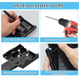 Dewocke Set of 2 Wheel Chocks Trailer Wheel Chocks with Brackets and Screws, Motorhome Trailer Wheel Chocks, Brake Chocks for Trailers and Caravans, up to 1600 kg Axle Load, 220 x 90 x 110 mm