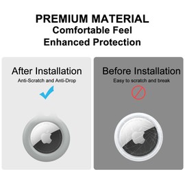 【4 Pack】AirTag Case Keychain Waterproof Wear-Resistant Oil Proof Anti-lost Air Tag Protective Cover Full Body Shockproof Air Tag Holder for Luggage/Key/Dog Collar