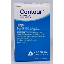 Bayer Contour Control Solution High 2.5 mL Bottle New in Box Exp. 03/31/2025