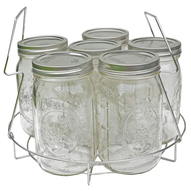 Blimber Stainless Steel Canning Rack Contoured Steel Handles Rack Non-Rusting