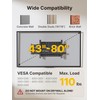 monTEK Long Arm TV Wall Mount for Most 43-80 Inch