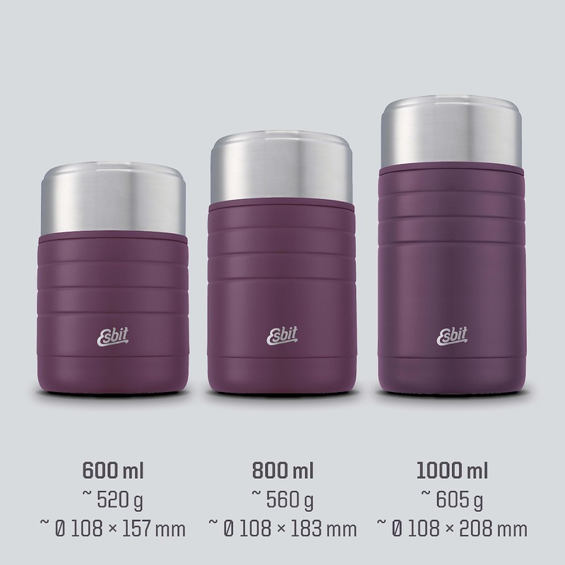 Esbit Majoris Thermal Food Container 600 ml in Aubergine Stainless