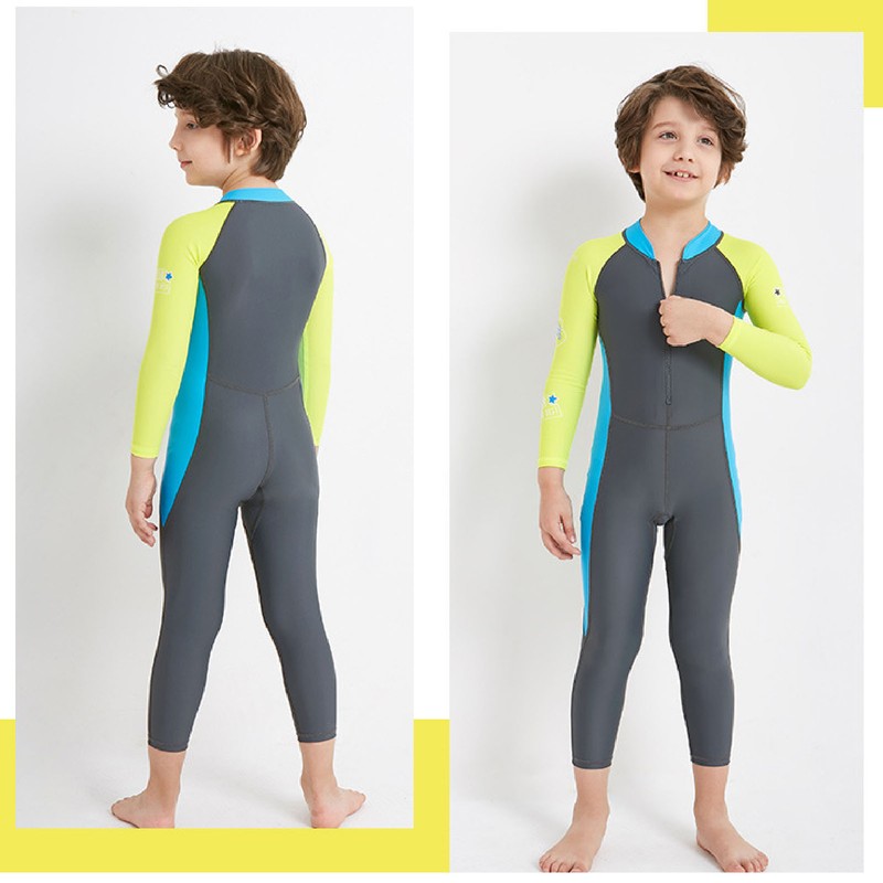 Children Swimsuit UPF50+ Sun Protection Long Sleeve Quick Drying Fullsuit