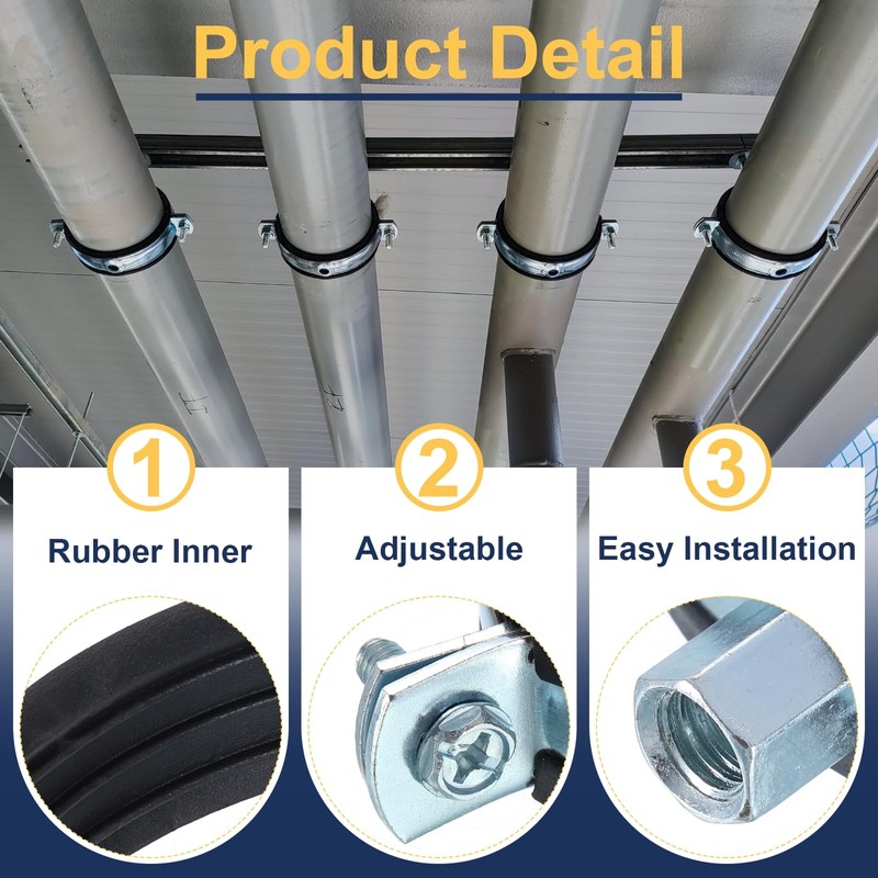 sourcing map 6 Pcs Split Ring Pipe Hanger, 75mm/3inch Adjustable