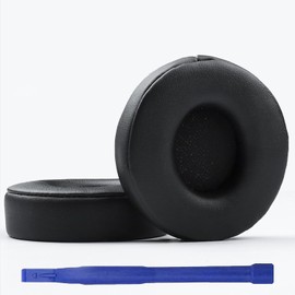 Adhiper Solo Pro Replacement Earpads Compatible with Solo Pro Headphones,Protein Leather Solo Pro Replacement Ear Pads Ear Cushion(Black)