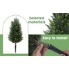2 Packs of Fake Cypress Plants, 3FT Artificial Cedar Pruning