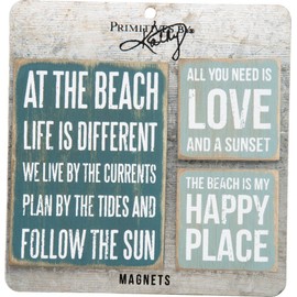 Primitives by Kathy #27502 Wooden Magnet Set, Beach Large
