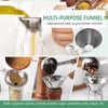 2PCS Stainless Steel Spice Funnel with Handle, Stainless Steel Funnels