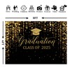Msocio 8x6ft Polyester Black Congrats Graduation Backdrop Class of 2025