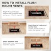 4x10 Inch Oak Floor Register - Flush Mount Vent with