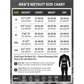 Owntop Wetsuit 5mm Neoprene Diving Suit for Womens - Thicken Full Wet Suit, Back Zip Long Sleeve UPF50+ Keep Warm Swimwear for Scuba Surfing Swimming Diving Snorkeling Water Sports, Black XL