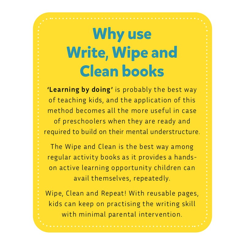 First Activity - Write, Wipe and Clean Book
