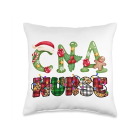 CNA certified nursing assistant Christmas Ugly Xmas Sweater Throw Pillow