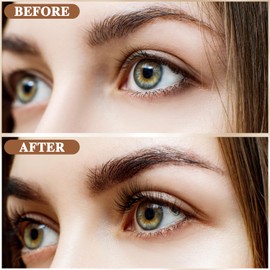 MOTIBACK 2-in-1 Brow Pen and Sealing Brow Gel – Eyebrow Pen with 4-Fork-Tip & Precise Brush-Tip for Women, Eyebrow Pencil for Natural Hair-Like Brows All-Day Wear, Microblading Effect, Dark Brown