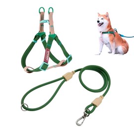 Adjustable Dog & Cat universal chest harness+traction rope set – Waterproof, Chew-Resistant – S (5-18 lb) / M (18-40 lb) Suitable for outdoor Dog walking