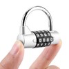 Sonew Password Lock, 4 Dial Digit Code Combination Padlock, Gym
