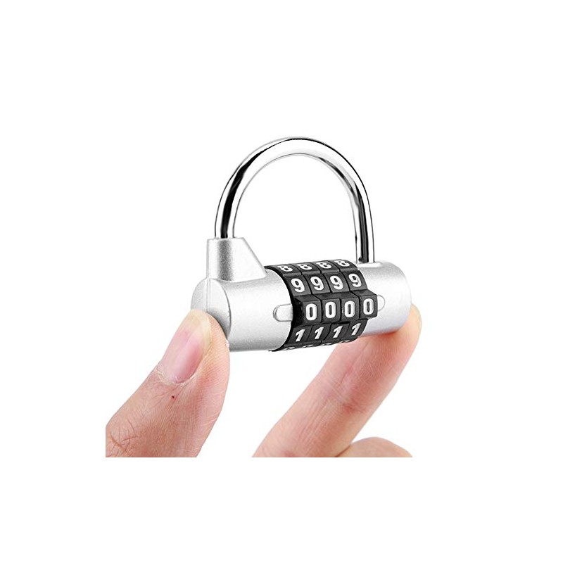 Sonew Password Lock, 4 Dial Digit Code Combination Padlock, Gym