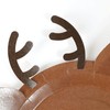 Christmas Plates Reindeer Pack of 10 Brown Plates with Attachable