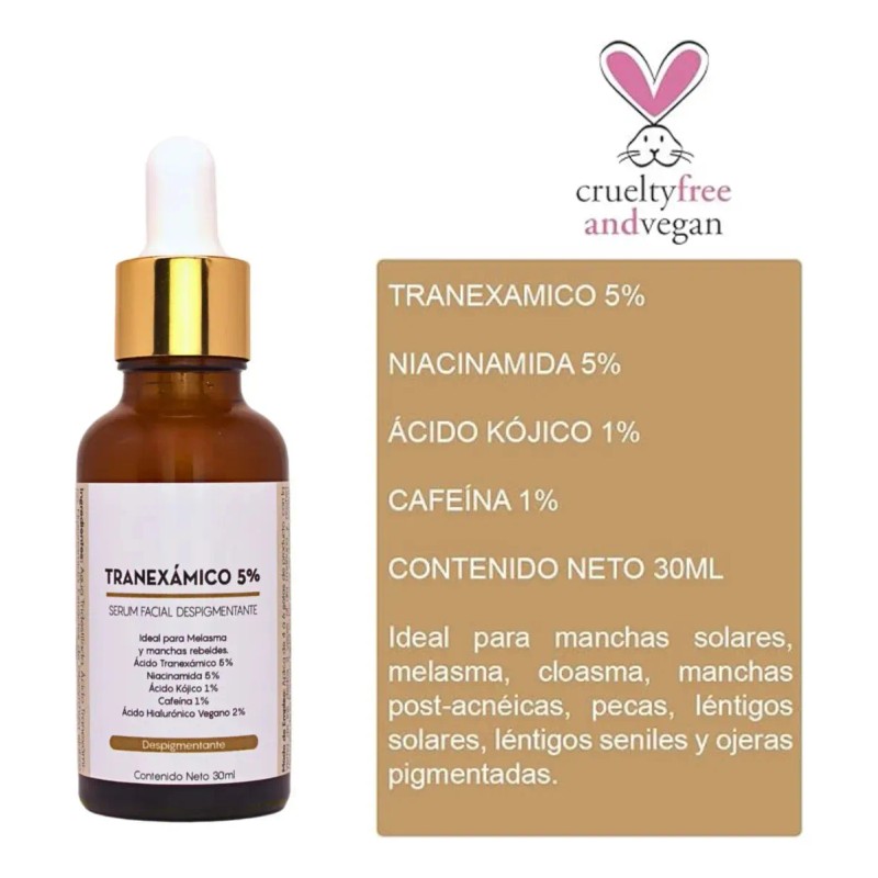 Ácido Tranexamico 5% Para Ojeras, Melasma Y Manchas (3 Pack)