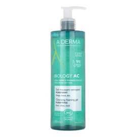 Gel Limpiador Biology AC A-Derma 400 ml Piel Grasa Diario                                                                                             