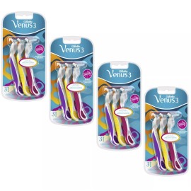 Gillette 12 Gillette Venus 3 Pivoting Head Moisture Strip Disposable 3-Blade Razor (4 Pk)