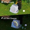 2 Pack Solar Rock Speakers Outdoor Waterproof Patio with Lights